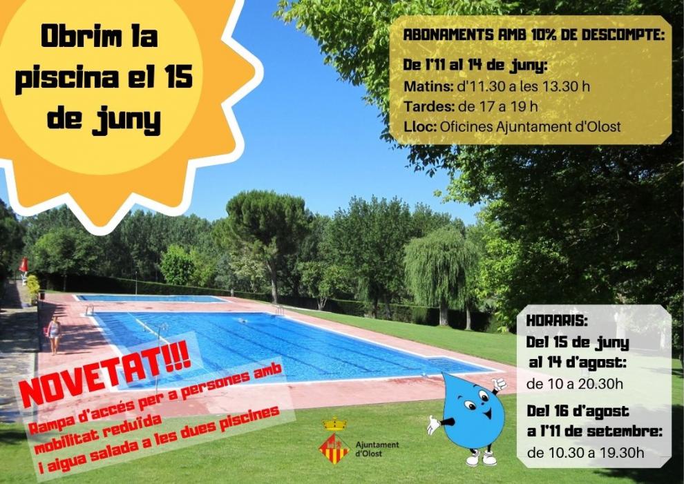 Obertura de les Piscines Municipals d'Olost